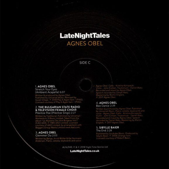 Agnes Obel Late Night Tales ( 180g vinyl 2LP )