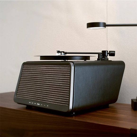 HYM Seed Turntable Black Leather