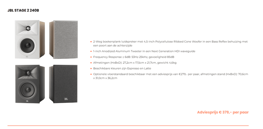 JBL Stage 2 - 240B