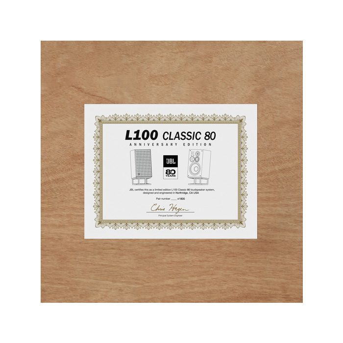 JBL L100 Classic 80th Anniversary
