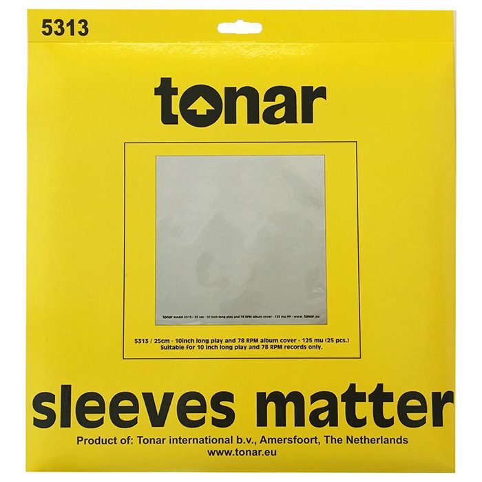 Tonar 10 inch" heavy duty outer sleeves for LP records