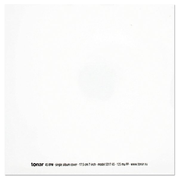 Tonar 7 inch" heavy duty outer sleeves for 45 RPM records
