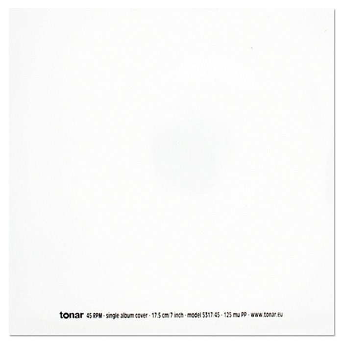 Tonar 7 inch" heavy duty outer sleeves for 45 RPM records
