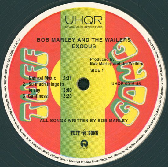 Bob Marley Exodus - UHQR 2LP 45rpm - 200 gram - Clarity Vinyl
