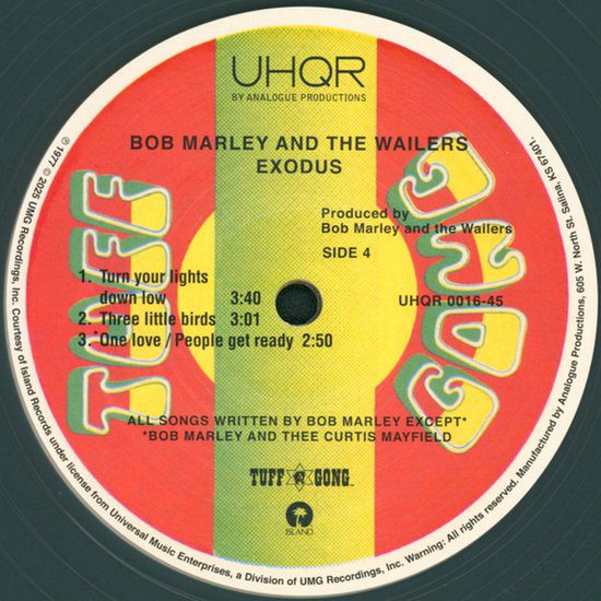 Bob Marley Exodus - UHQR 2LP 45rpm - 200 gram - Clarity Vinyl