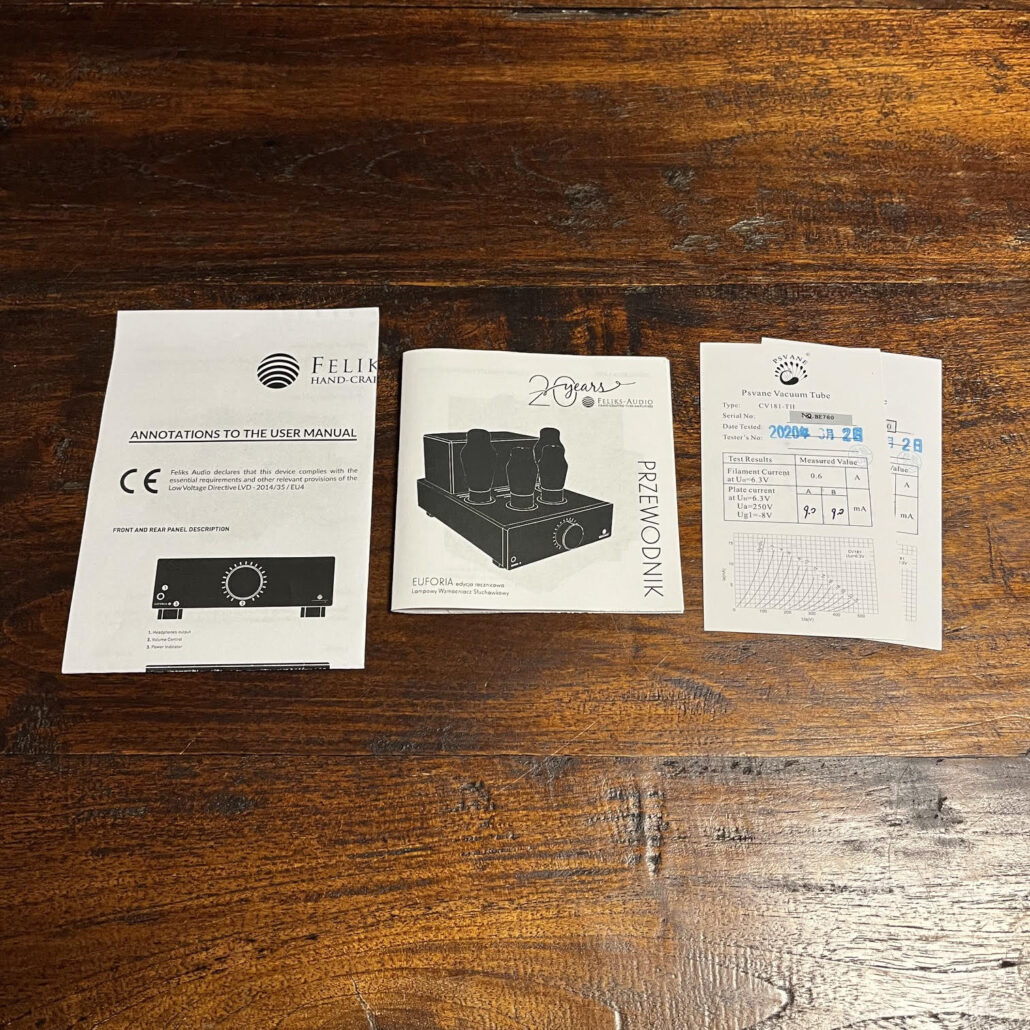 Feliks Audio Euforia 20th ann OTL buizen koptelefoon amp